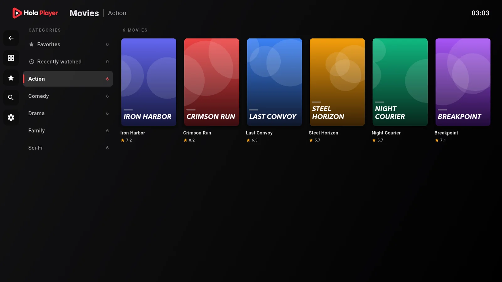 Movies screen